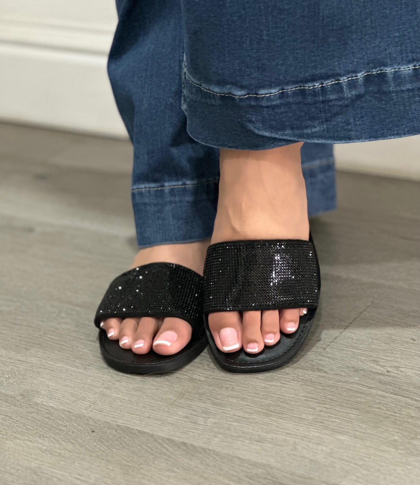 Larissa Black Bling Sandal