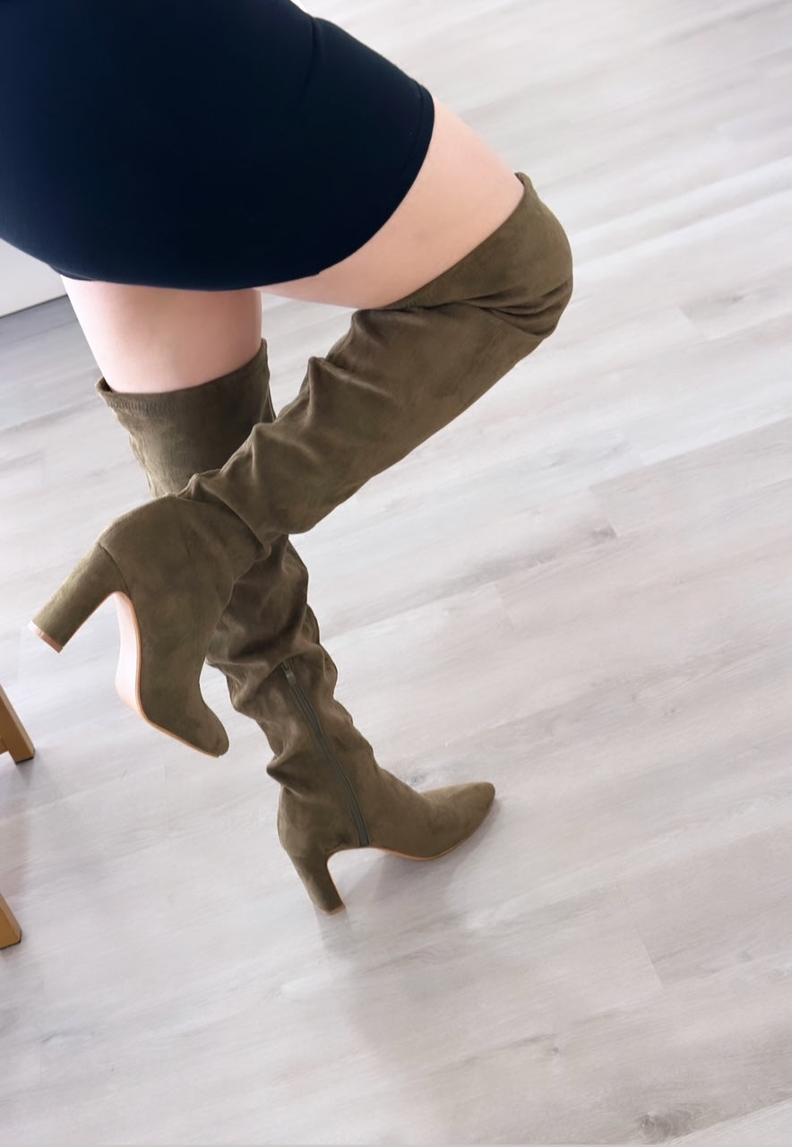 Stori Olive Green Boots
