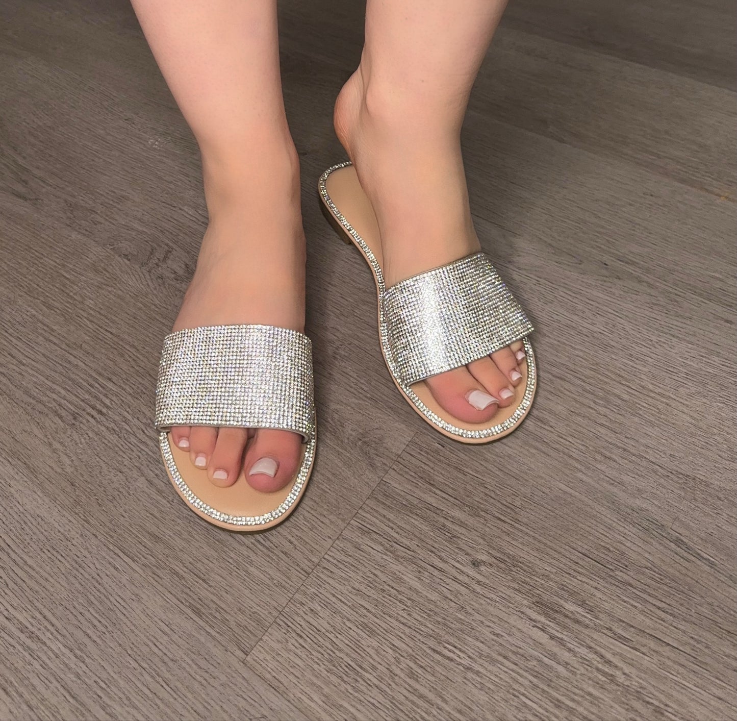 selena silver bling sandal