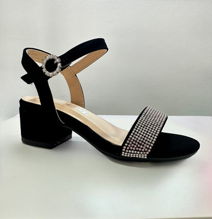 Midnight Girls black bling heel