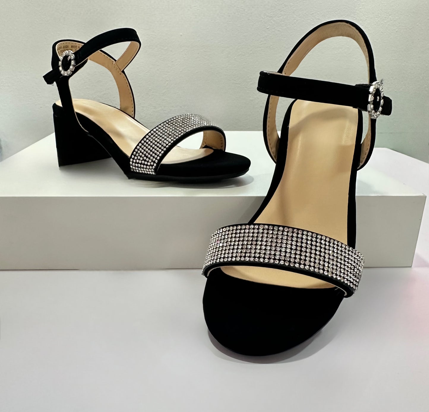 Midnight Girls black bling heel