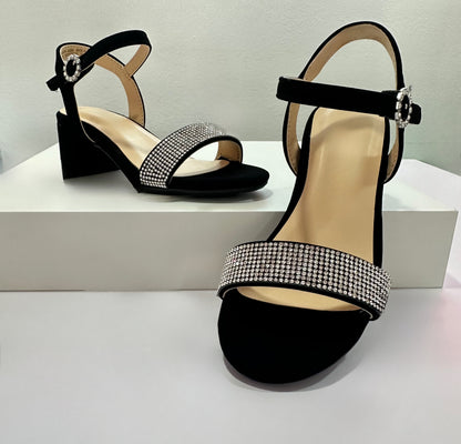 Midnight Girls black bling heel